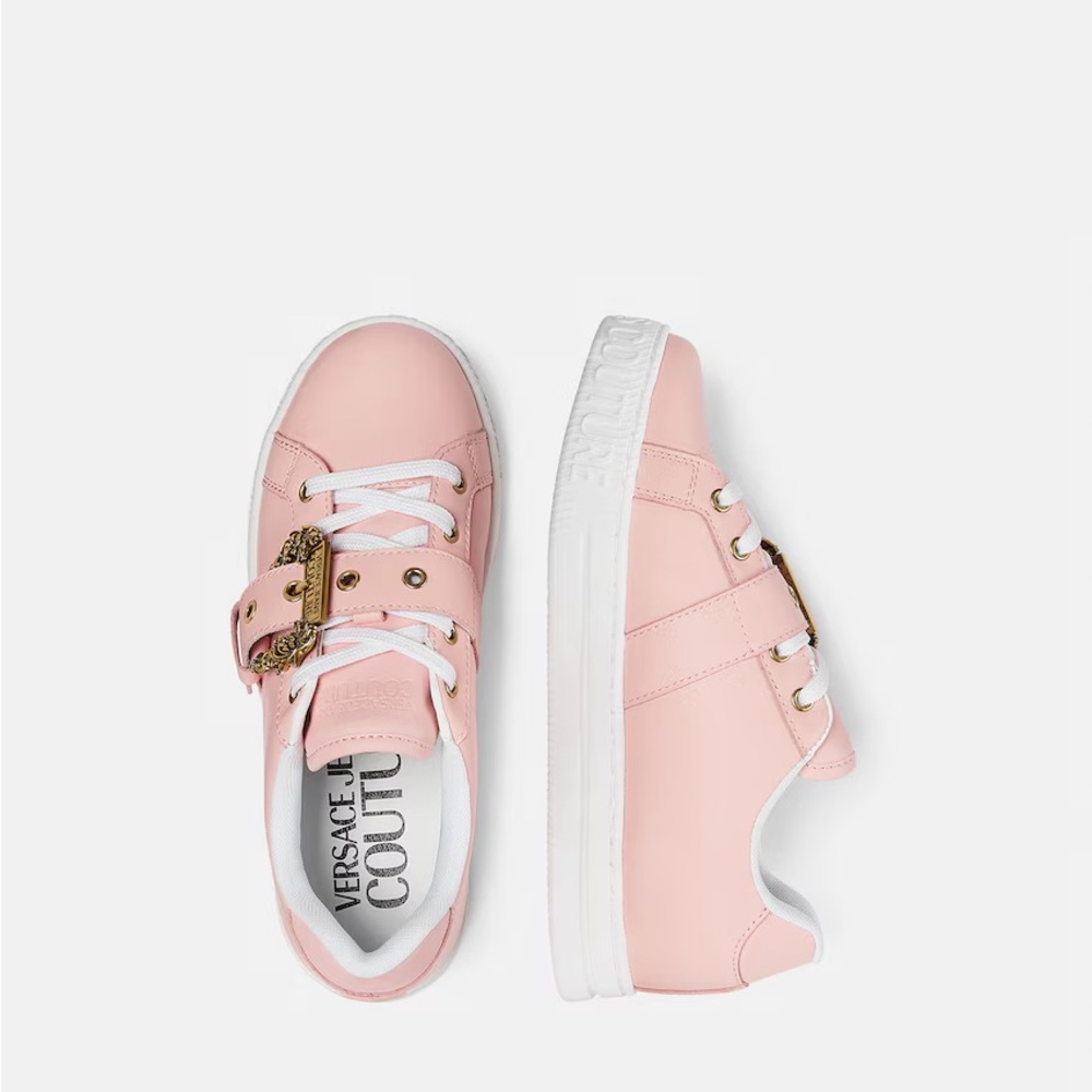 Versace Jeans Collection Pink Sneakers with Gold Accents - Picture 4 of 10